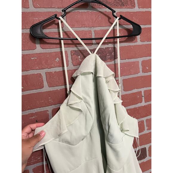 Fashion Nova Sage Chiffon Maxi Dress NWT - 2XL - Picture 6 of 10